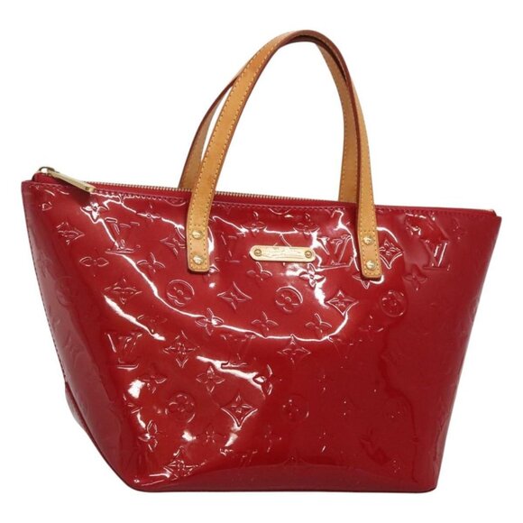 LOUIS VUITTON Monogram Vernis Bellevue PM Bag Pomme D'amour M93583 Auth 121048